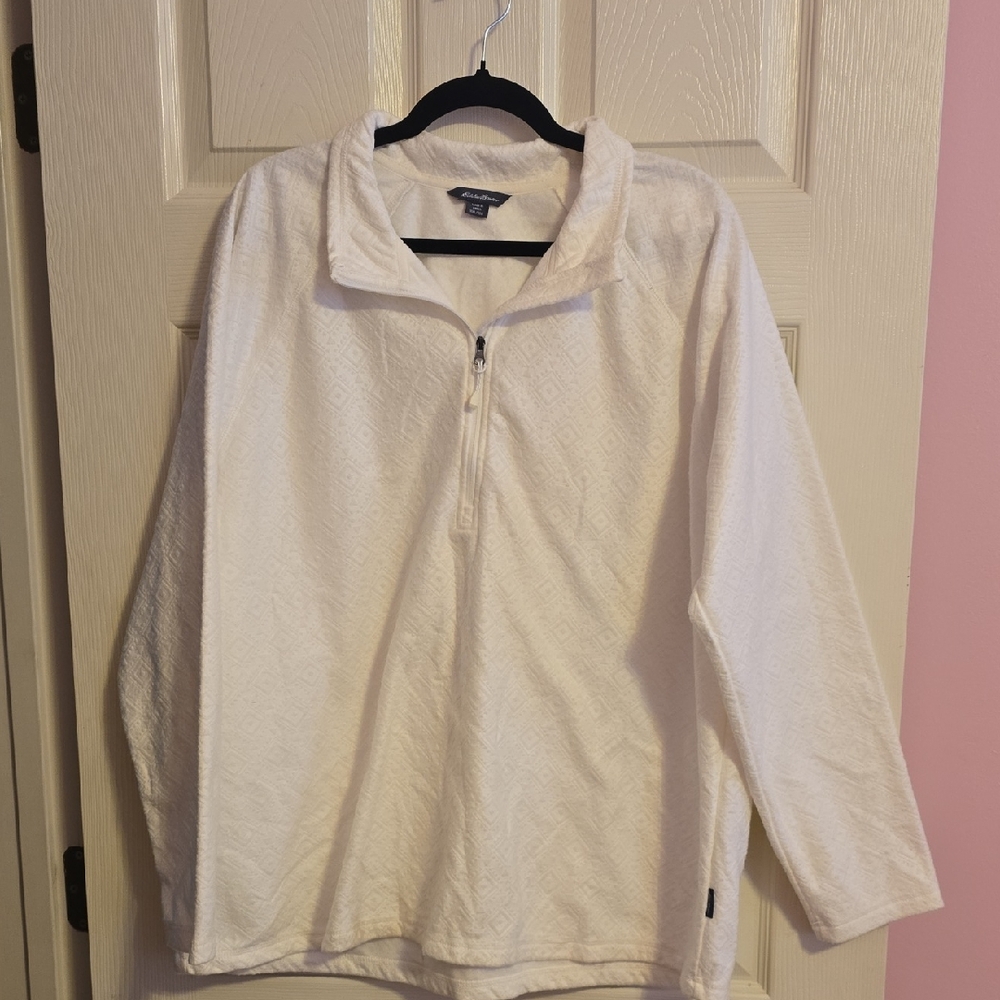 Eddie Bauer Cream‎ Quarter-Zip Pullover